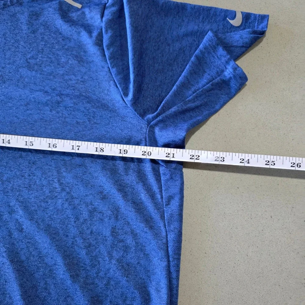 Nike Running Division‎ Dri-FIT Blue Heathered Short Sleeve T-Shirt Mens Large